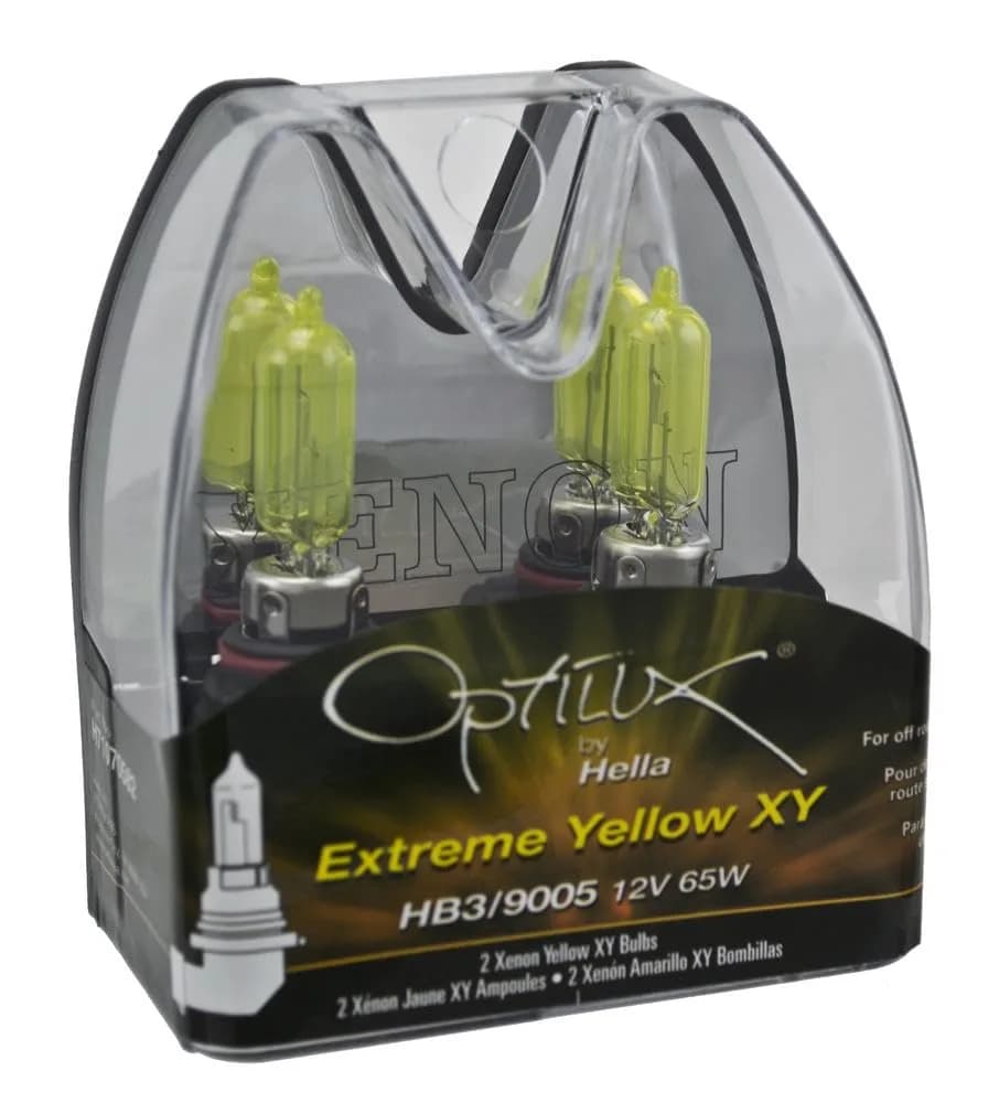 Hella Optilux XY Series HB3 9005 Xenon Yellow Halogen Bulbs, 12V, 65W, 2 Pack | Enhanced Visibility in Fog & Rain - view 3