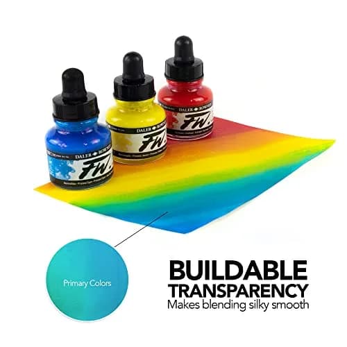 Daler Rowney FW Acrylic Artists Ink, 29.5ml | Paynes Gray, Lightfast & Fluid (160029065) thumbnail 4