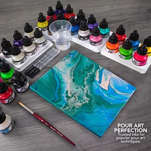 Daler Rowney FW Acrylic Artists Ink, 29.5ml | Paynes Gray, Lightfast & Fluid (160029065) thumbnail 5