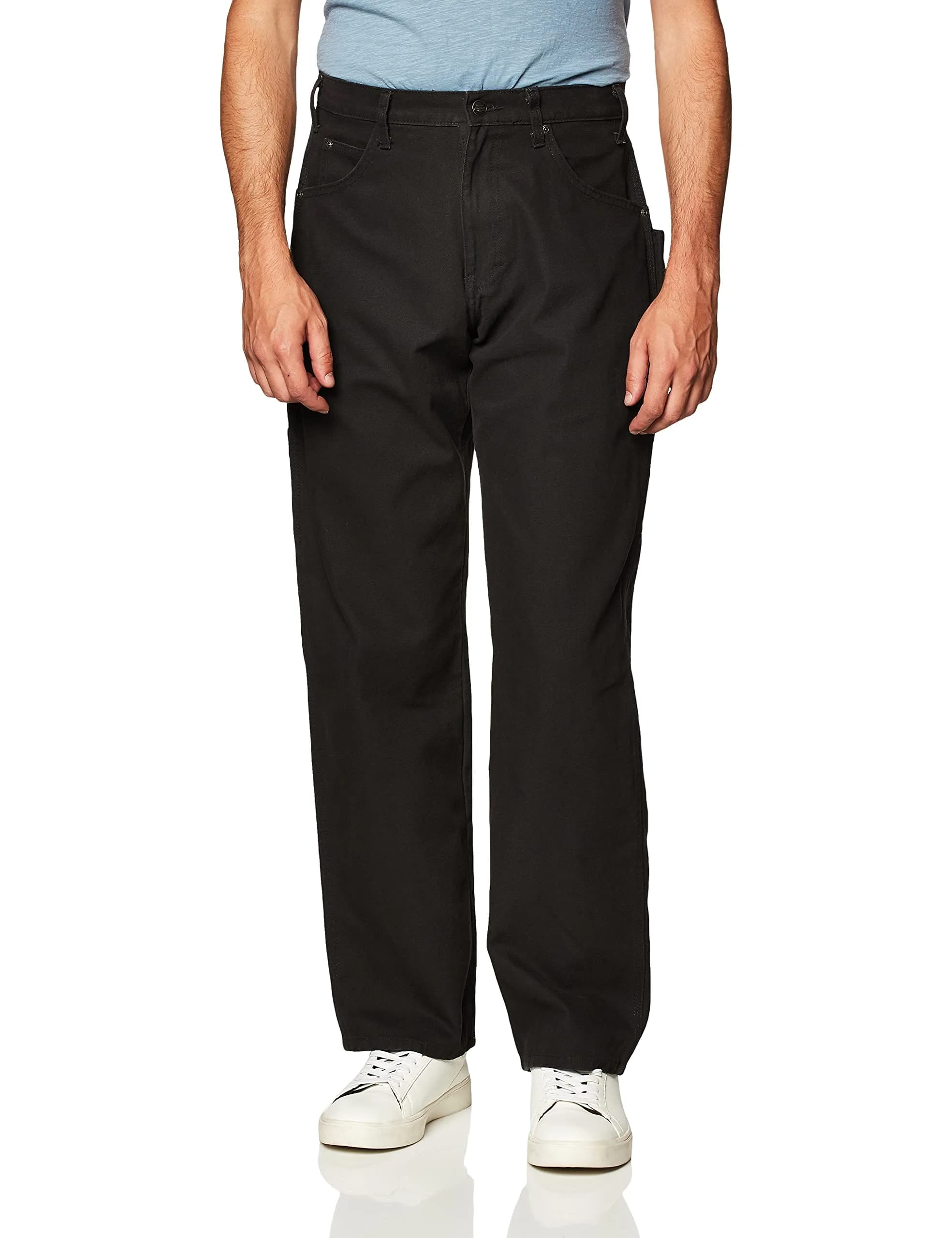 Dickies Relaxed Fit Sanded Duck Carpenter Jeans 42W x 32L | Durable Workwear with Comfortable Feel — Black