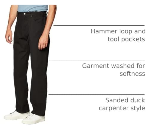 Dickies Relaxed Fit Sanded Duck Carpenter Jeans 42W x 32L | Durable Workwear with Comfortable Feel thumbnail 4