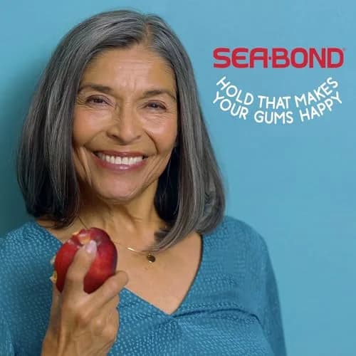 Sea-Bond Secure Denture Adhesive Seals for Lowers, Original Flavor, Zinc-Free, 30 Count | Mess-Free All-Day Hold thumbnail 2