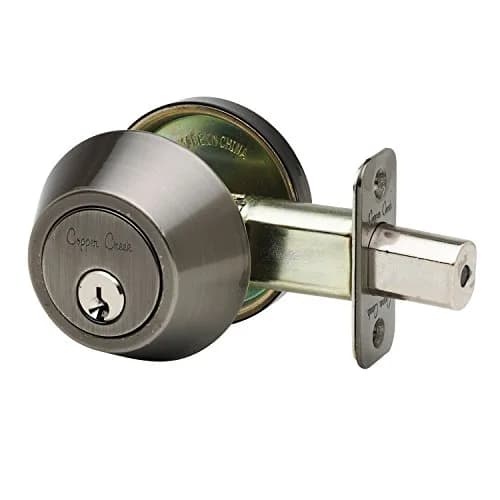 Copper Creek DB2410AN Single Cylinder Deadbolt 1 Count | Antique Nickel Security thumbnail 1