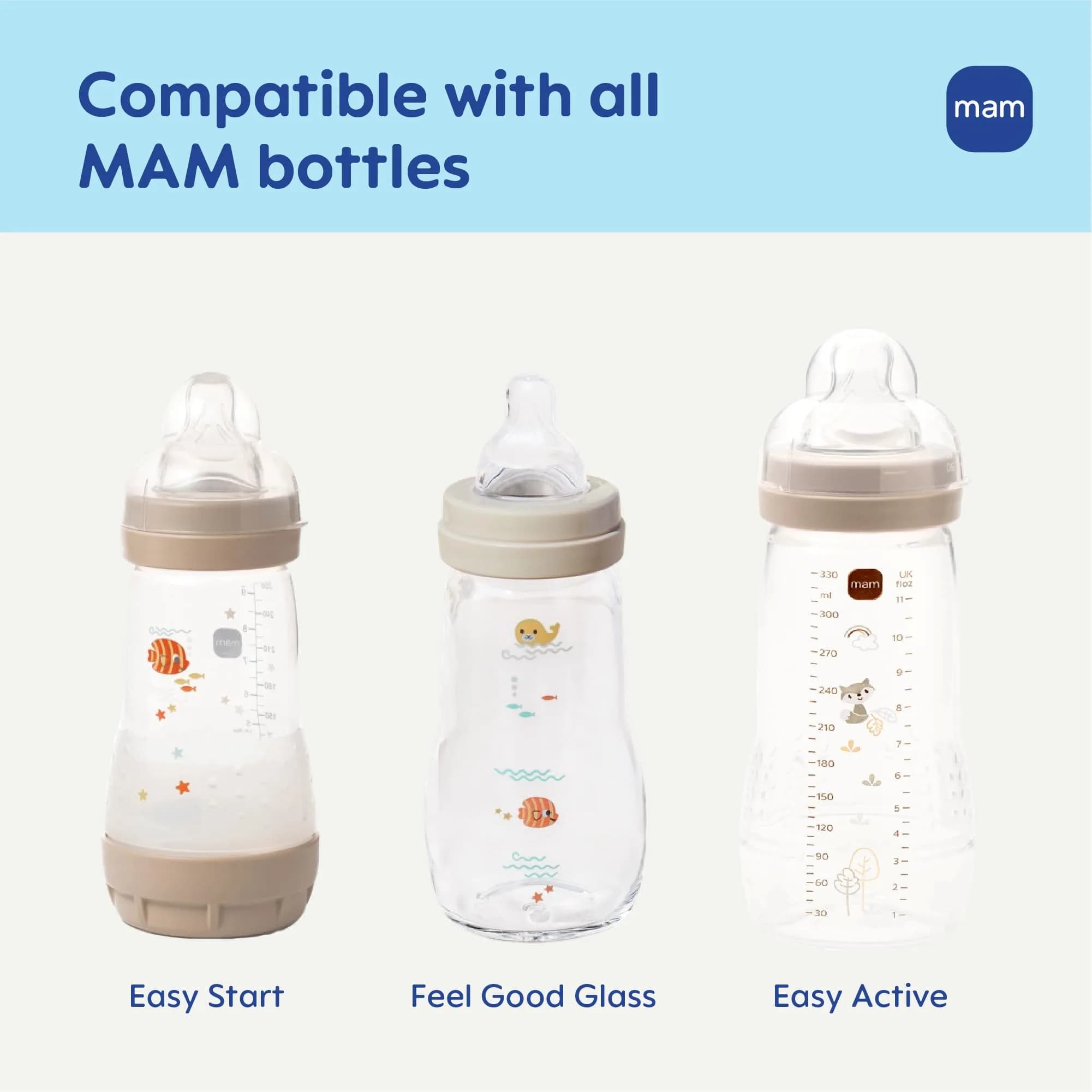MAM Fast Flow Level 3 Bottle Nipples (Set of 2) | 4+ Months, SkinSoft Silicone, Fits All MAM Bottles - view 2