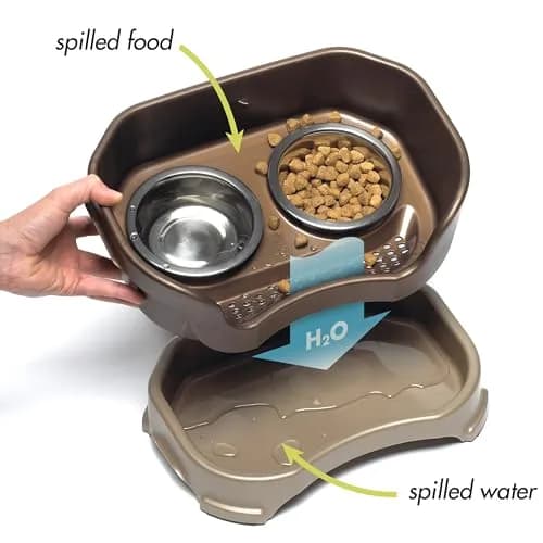 Neater Pet Brands Neater Feeder Deluxe Mess Proof Dog Bowls Elevated for Small Dogs Under 19 lbs | No Spill, Raised Stand, Food & Water Set thumbnail 3