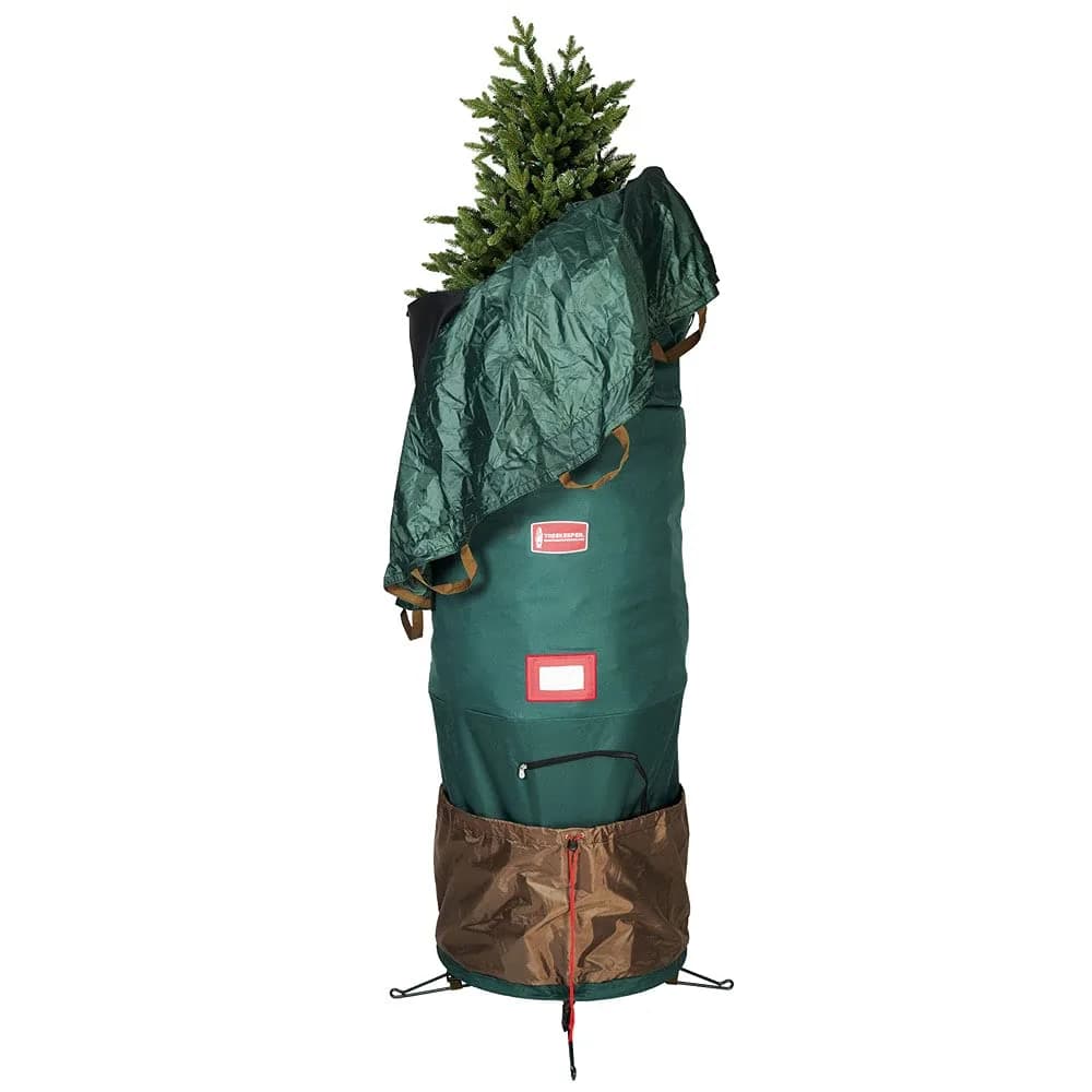 TreeKeeper Upright Christmas Tree Storage Bag Fits Up to 9 Ft Tall | Space-Saving, No Disassembly, Heavy Duty Handles