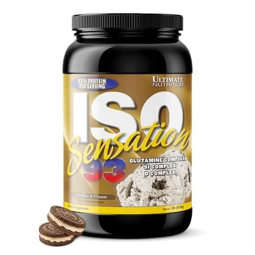 Ultimate Nutrition ISO Sensation 93 Whey Isolate Cookies 'n' Cream 2 lb | Supports Lean Muscle & Recovery thumbnail 1