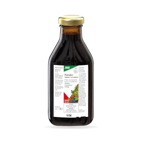 Floradix Liquid Iron and Vitamin Formula 250ml (8.5 Fl Oz) | Reduces Tiredness & Fatigue with Vitamins B & C thumbnail 4