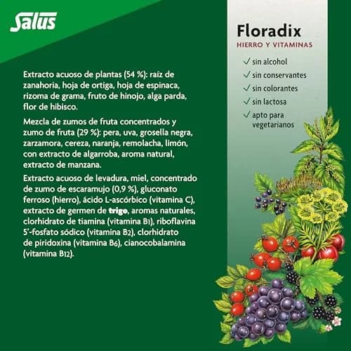 Floradix Liquid Iron and Vitamin Formula 250ml (8.5 Fl Oz) | Reduces Tiredness & Fatigue with Vitamins B & C thumbnail 6