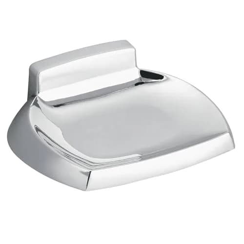 Moen P5360 Donner Contemporary Wallmount Soap Holder, Chrome | Corrosion Resistant Zinc Construction thumbnail 1