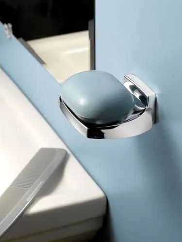 Moen P5360 Donner Contemporary Wallmount Soap Holder, Chrome | Corrosion Resistant Zinc Construction thumbnail 3