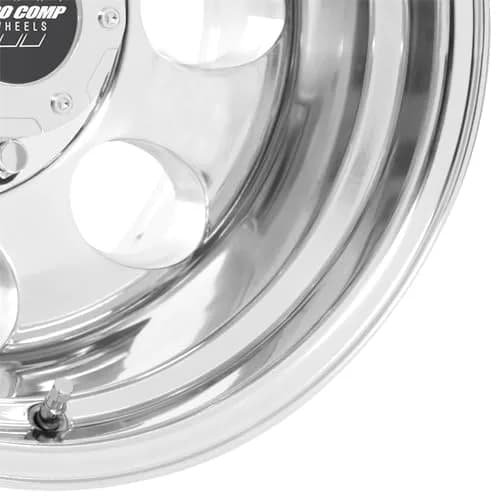 PRO COMP VINTAGE 16X8 8X165.1 4.5 0mm POLISHED Alloy Steel Wheel | 16 Inch, 8 Width, 8X165.1 Bolt Pattern thumbnail 2
