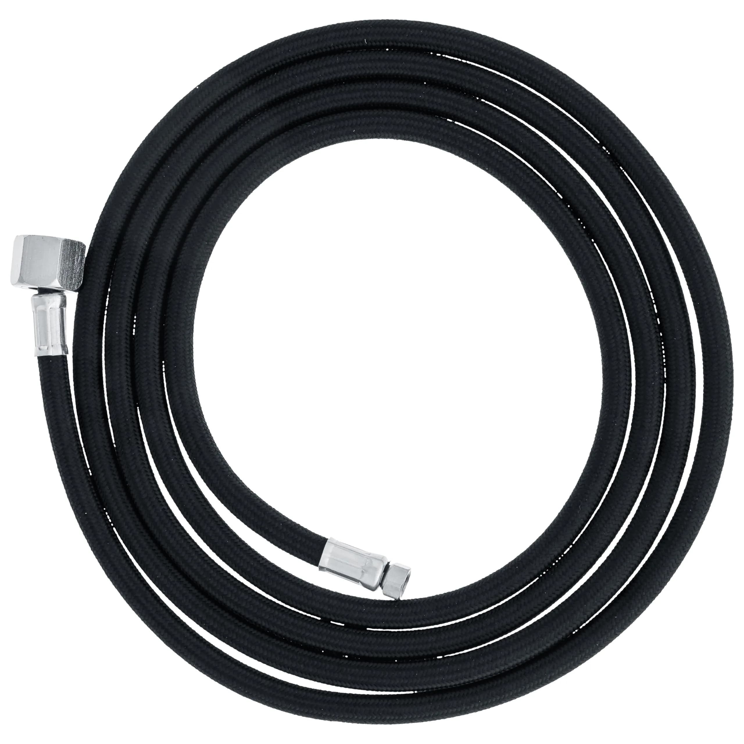 Master Airbrush Premium 6 Foot Nylon Braided Airbrush Hose with 1/8" BSP Fittings — Black