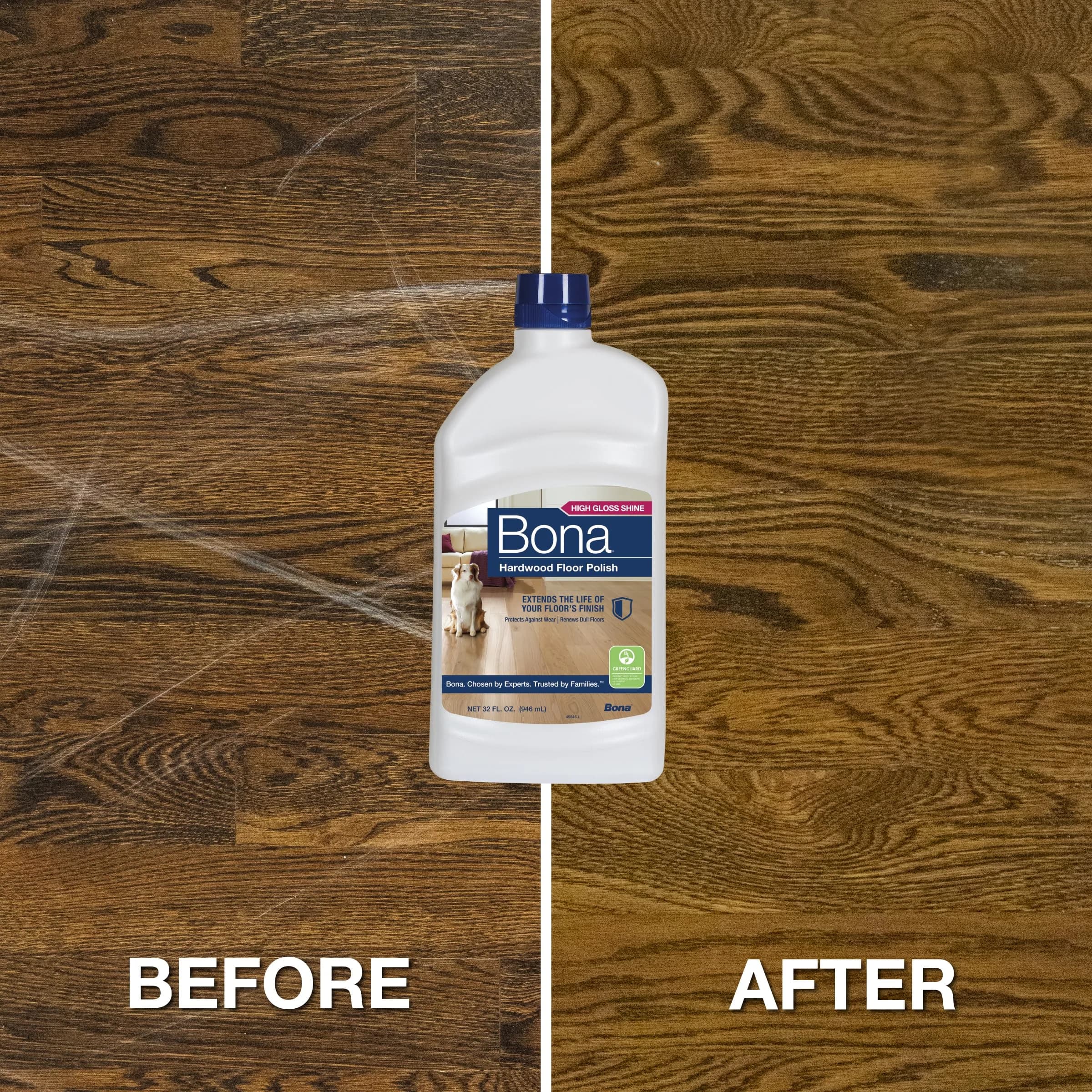 Bona Hardwood Floor Polish High Gloss Shine 946ml (32 fl oz) | GREENGUARD Certified - view 6