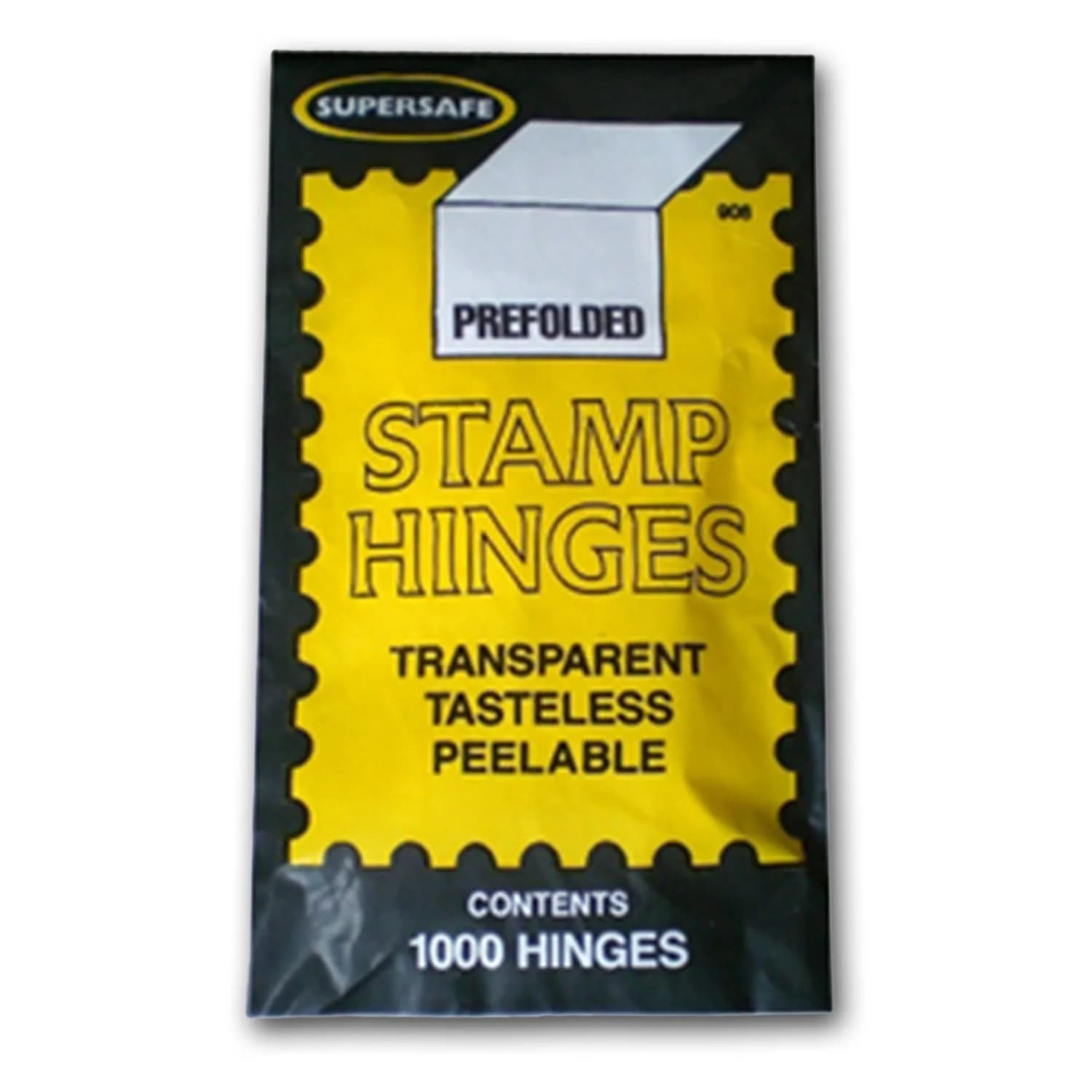 SuperSafe Folded Stamp Hinges Pack of 1,000 | Transparent Peelable Philatelic Hinges — Transparent