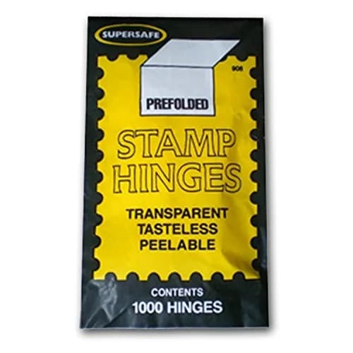 SuperSafe Folded Stamp Hinges Pack of 1,000 | Transparent Peelable Philatelic Hinges thumbnail 1