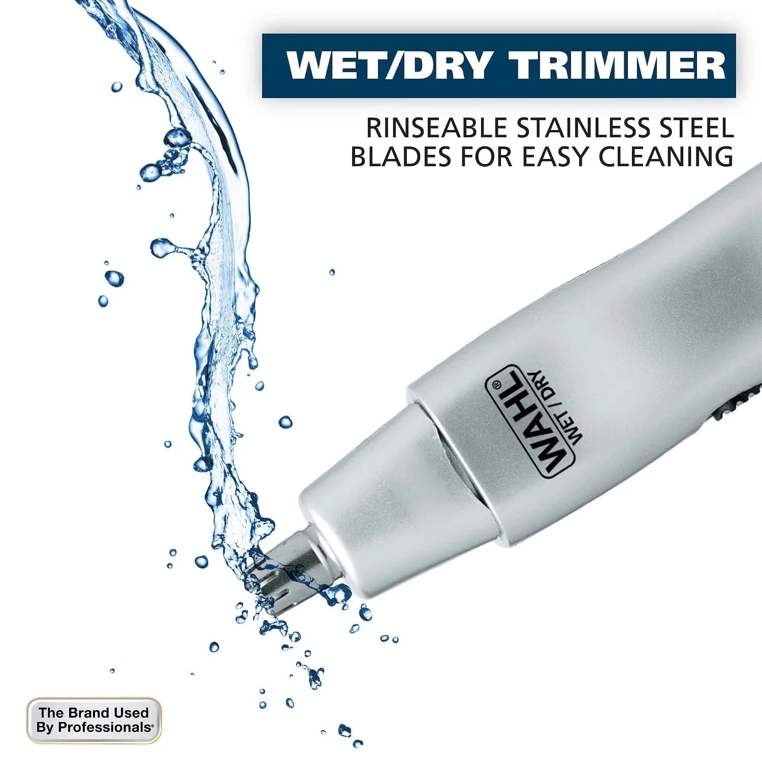 Wahl 3-in-1 Nose Hair Trimmer for Men & Women | 4 Piece Set, Silver - view 5