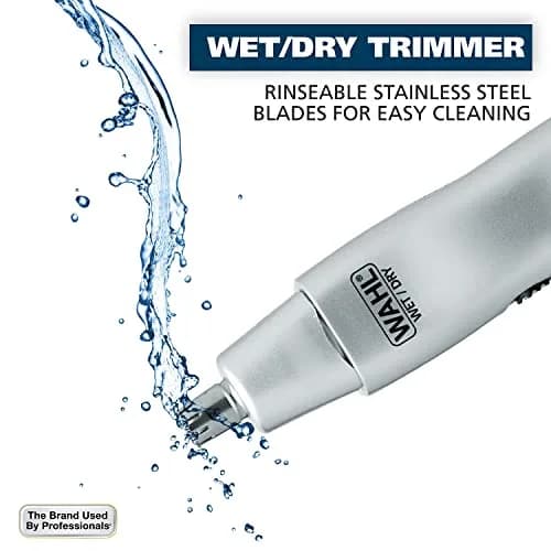 Wahl 3-in-1 Nose Hair Trimmer for Men & Women | 4 Piece Set, Silver thumbnail 5