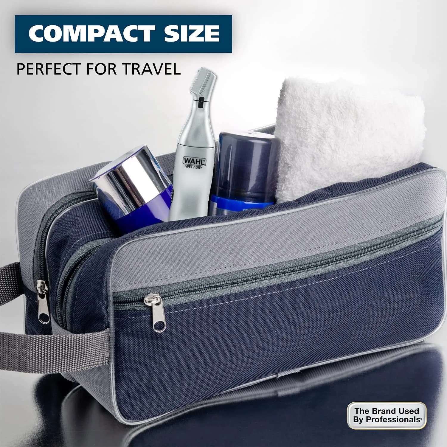 Wahl 3-in-1 Nose Hair Trimmer for Men & Women | 4 Piece Set, Silver - view 7