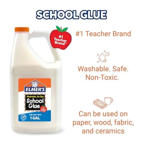 Elmer's White Liquid School Glue 2 Gallons (7.57 L) | #1 Teacher Brand for Slime & Crafts thumbnail 3