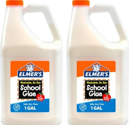 Elmer's Washable School Glue, White, 946ml (32 Ounces) | Trusted Teacher Brand for Crafts & Slime — 2 Gallons (256 oz)