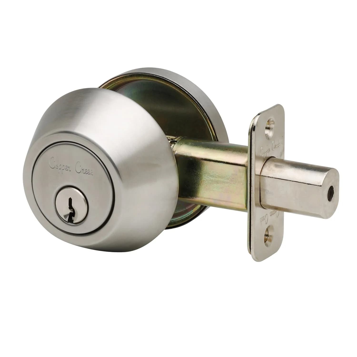 Copper Creek Deadbolt Single Cylinder Satin Stainless | ANSI Grade-3 Security (70-120 chars) - main product image