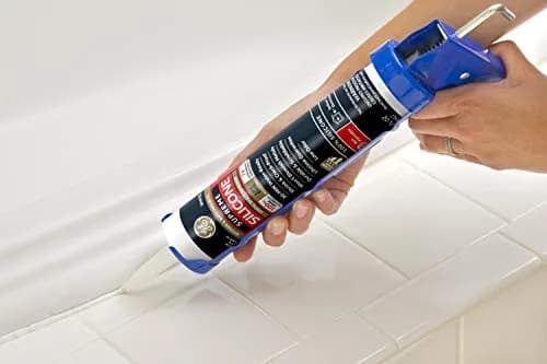 GE Supreme Silicone Caulk for Kitchen & Bath, White, 300ml (10.1 fl oz) | Waterproof & Mildew-Resistant Sealant thumbnail 10