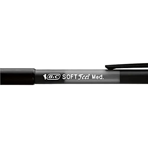 BIC Soft Feel Ballpoint Pens - Black - Pack of 3 | Smooth, Comfortable Writing (70-120 chars) thumbnail 4