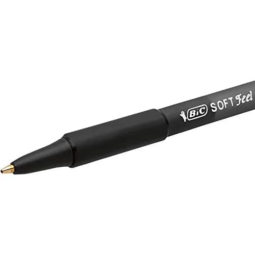 BIC Soft Feel Ballpoint Pens - Black - Pack of 3 | Smooth, Comfortable Writing (70-120 chars) thumbnail 3