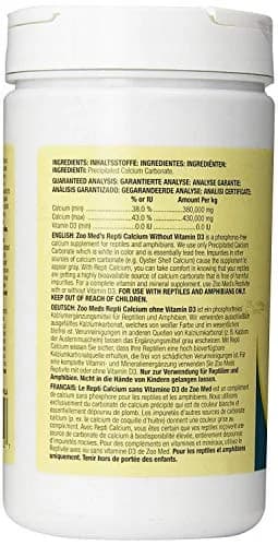Zoo Med Reptile Calcium without Vitamin D3, 340.2 g (12 oz) | Phosphorus-Free Supplement thumbnail 2