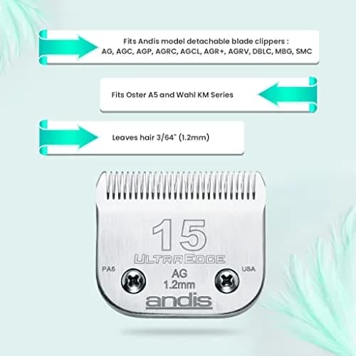 Andis UltraEdge Detachable Blade 15 Blade (Pack of 1) Carbon Steel | Professional Grooming Performance thumbnail 6