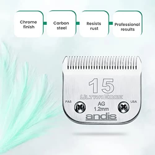 Andis UltraEdge Detachable Blade 15 Blade (Pack of 1) Carbon Steel | Professional Grooming Performance thumbnail 2