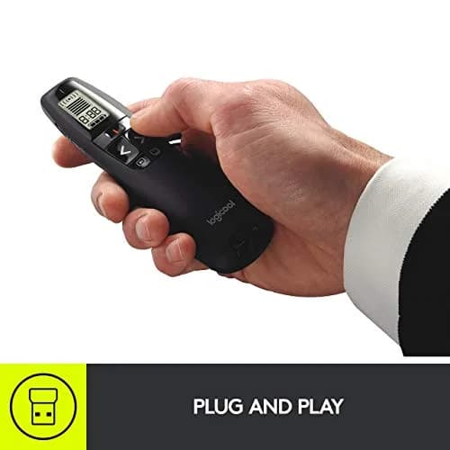 Logitech R800 Wireless Presenter with Green Laser Pointer, 5-Button PowerPoint Clicker Remote - 100ft Range - view 2