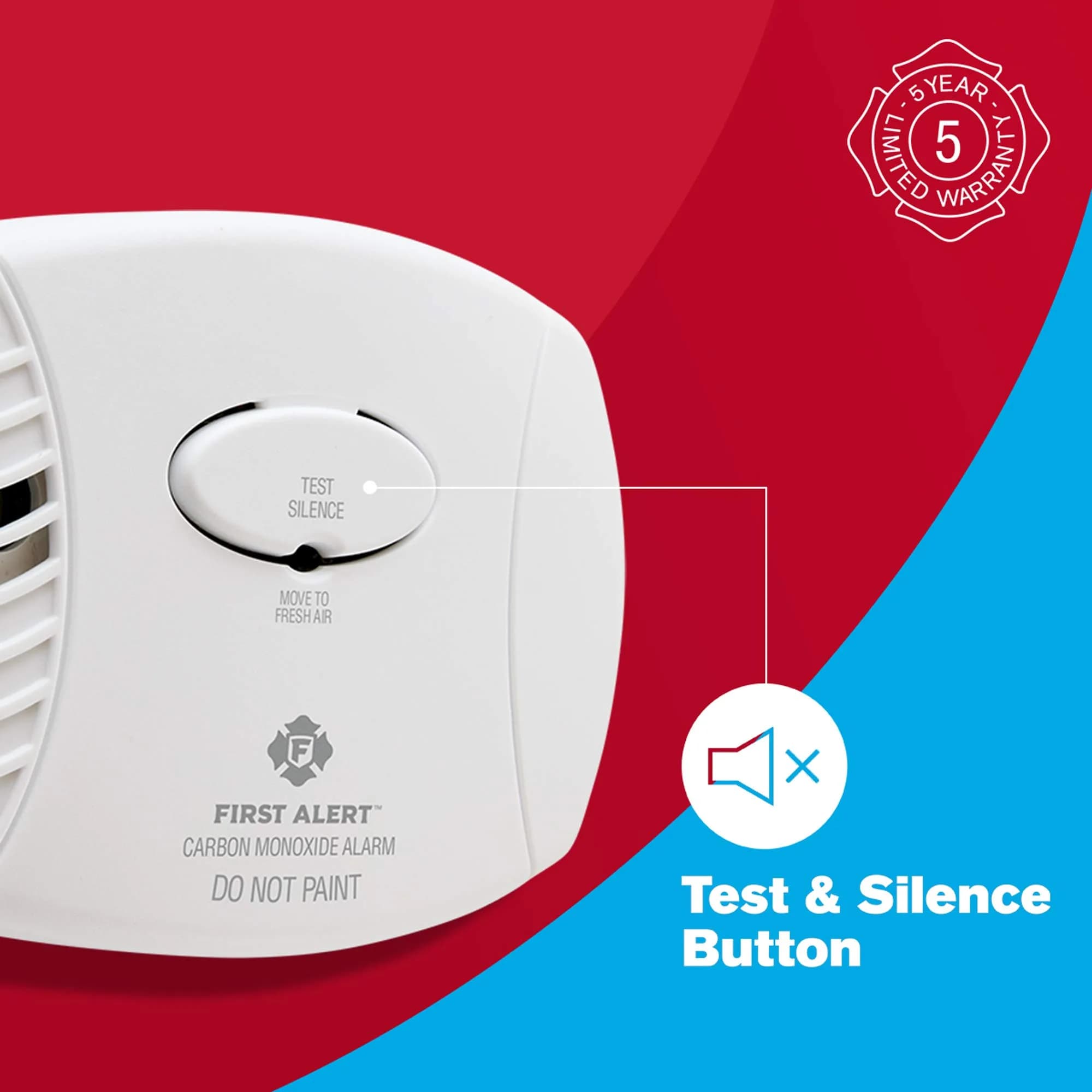 First Alert CO400 Carbon Monoxide Detector 2-Pack | Battery Operated Alarm with Electrochemical Sensor - view 5