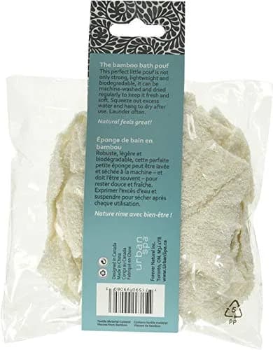 Urban Spa Natural Bamboo Bath and Shower Pouf | Gentle, Sustainable, Machine-Washable (70-120 chars) thumbnail 5