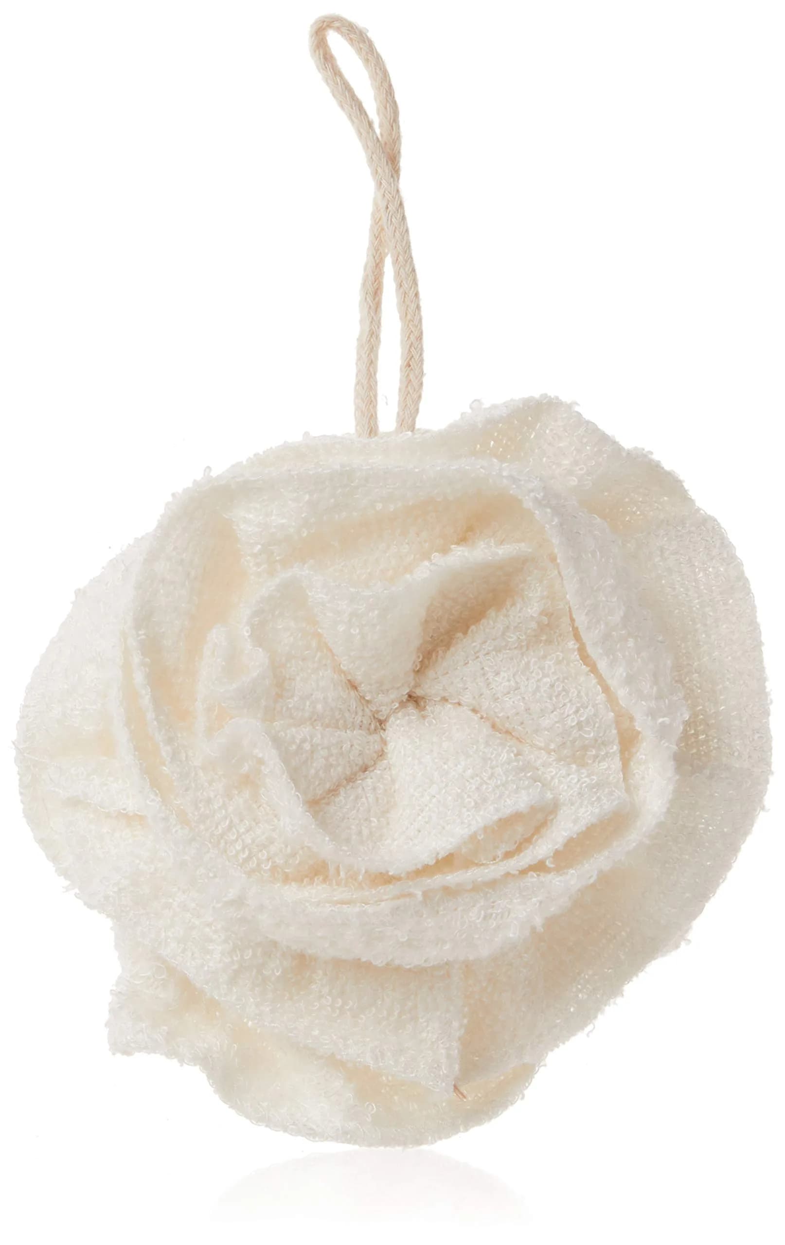 Urban Spa Natural Bamboo Bath and Shower Pouf | Gentle, Sustainable, Machine-Washable (70-120 chars)