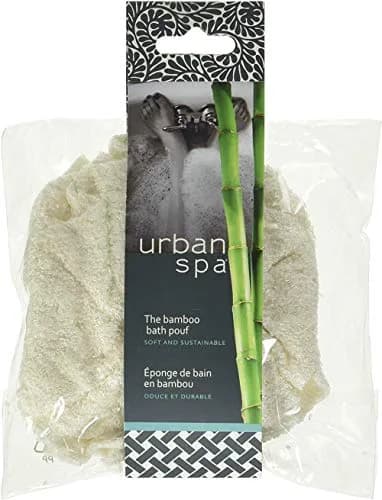 Urban Spa Natural Bamboo Bath and Shower Pouf | Gentle, Sustainable, Machine-Washable (70-120 chars) thumbnail 4