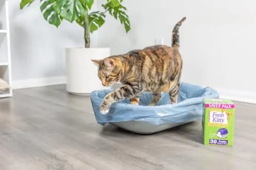 Fresh Kitty 30 Count Jumbo Litter Box Liners | Super Thick, Durable, Easy Clean, Scented with Ties (en_US) thumbnail 2