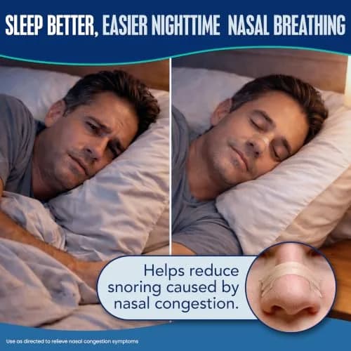 Breathe Right Extra Strength Nasal Strips, Large, 30 ct | Opens Nasal Passages for Easier Breathing thumbnail 3