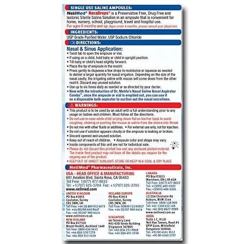 NeilMed NASA Saline Vials 0.5 Fl Oz | Single-Use Nasal & Sinus Relief thumbnail 5
