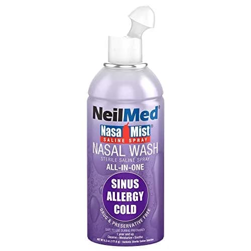 NeilMed NasaMist All in One Multi Purpose Saline Spray 186ml (6.3 Fl Oz) | Soothes, Moisturizes, Cleanses Nasal Passages thumbnail 1