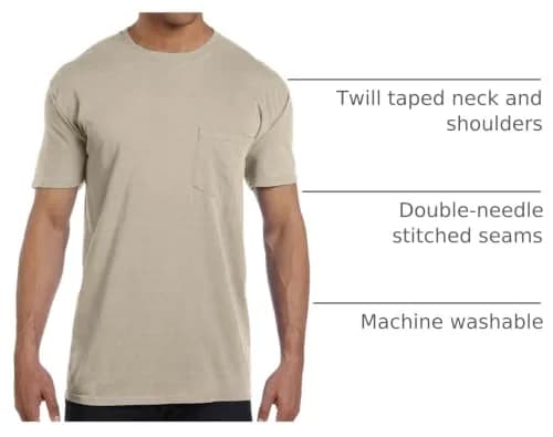 Comfort Colors Heavyweight RS Pocket T-Shirt M CELEDON | Adult Cotton Casual Tee for Men thumbnail 2