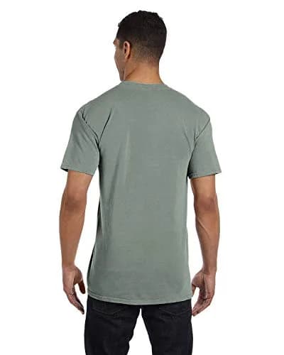 Comfort Colors 6.1 oz. Garment-Dyed Pocket T-Shirt-M (Bay) | Classic Heavyweight Cotton Tee for Men thumbnail 5