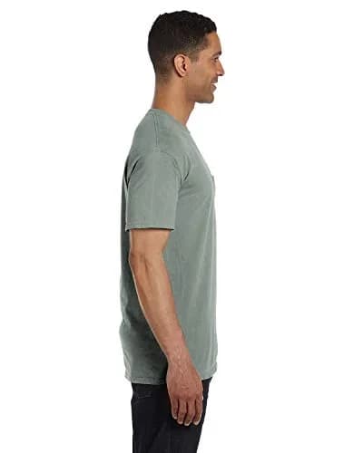 Comfort Colors 6.1 oz. Garment-Dyed Pocket T-Shirt-M (Bay) | Classic Heavyweight Cotton Tee for Men thumbnail 2