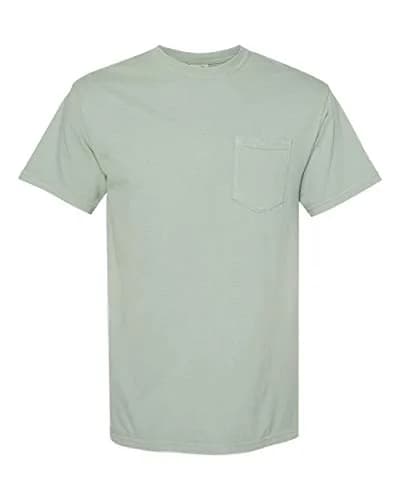 Comfort Colors 6.1 oz. Garment-Dyed Pocket T-Shirt-M (Bay) | Classic Heavyweight Cotton Tee for Men thumbnail 3