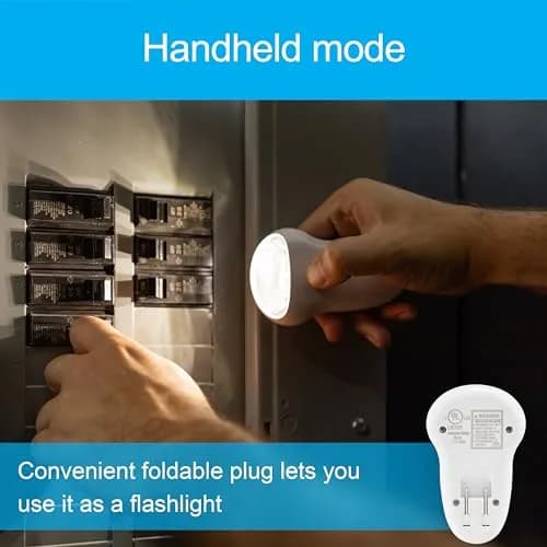 GE 3-in-1 LED Power Failure Night Light & Flashlight, White, 1 Pack | Automatic Dusk-to-Dawn Sensor & Rechargeable Battery thumbnail 4