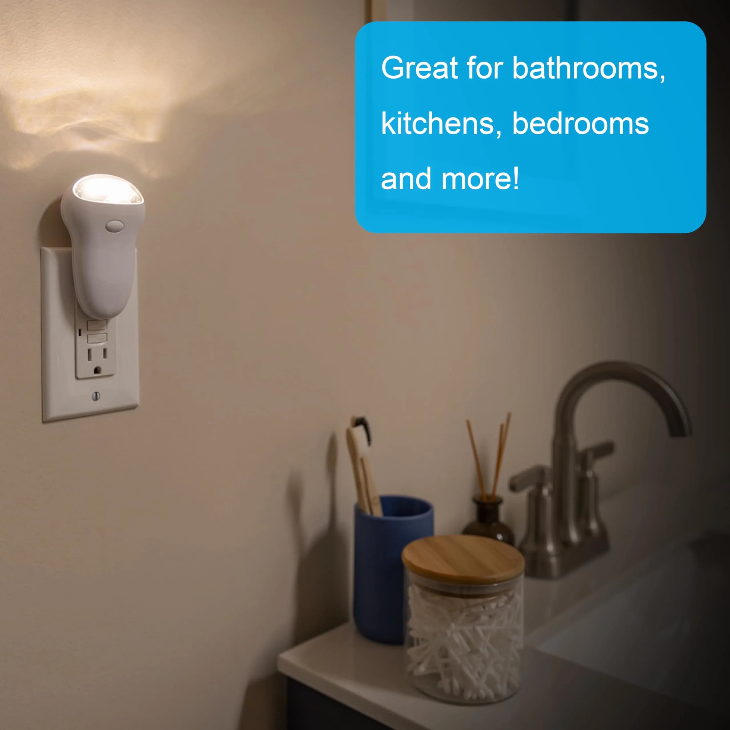 GE 3-in-1 LED Power Failure Night Light & Flashlight, White, 1 Pack | Automatic Dusk-to-Dawn Sensor & Rechargeable Battery - view 5