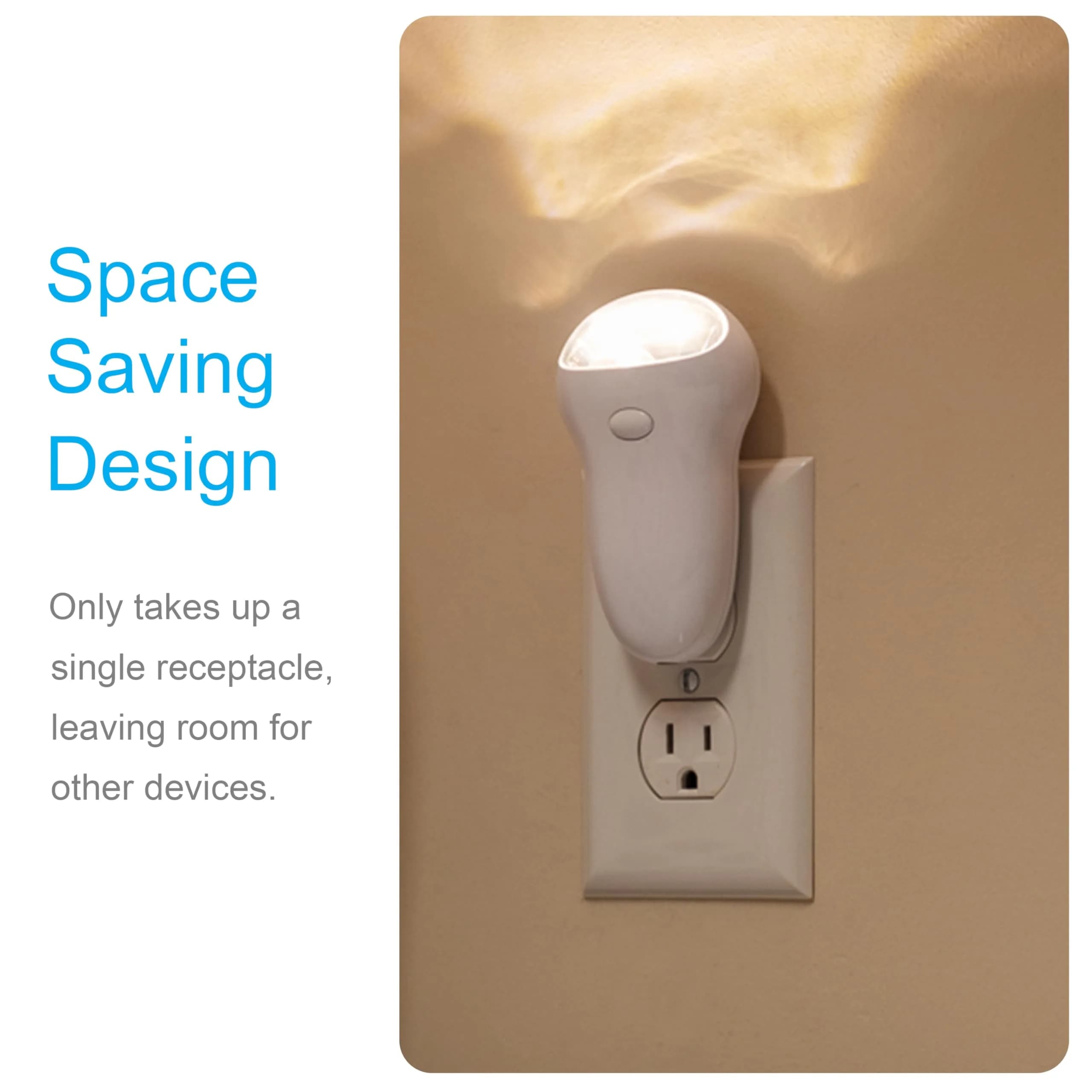 GE 3-in-1 LED Power Failure Night Light & Flashlight, White, 1 Pack | Automatic Dusk-to-Dawn Sensor & Rechargeable Battery - view 7