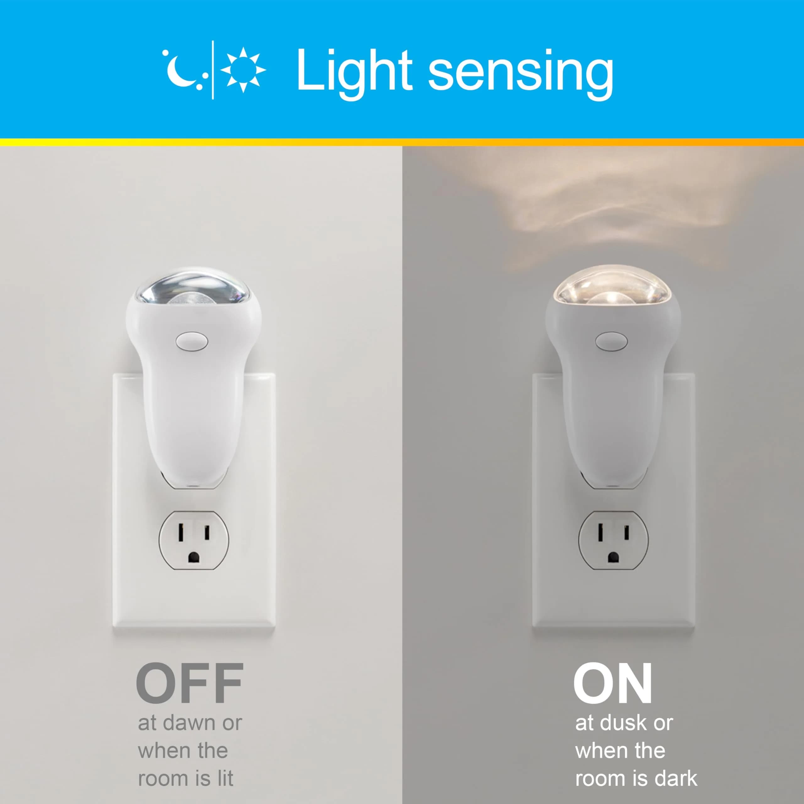 GE 3-in-1 LED Power Failure Night Light & Flashlight, White, 1 Pack | Automatic Dusk-to-Dawn Sensor & Rechargeable Battery - view 2