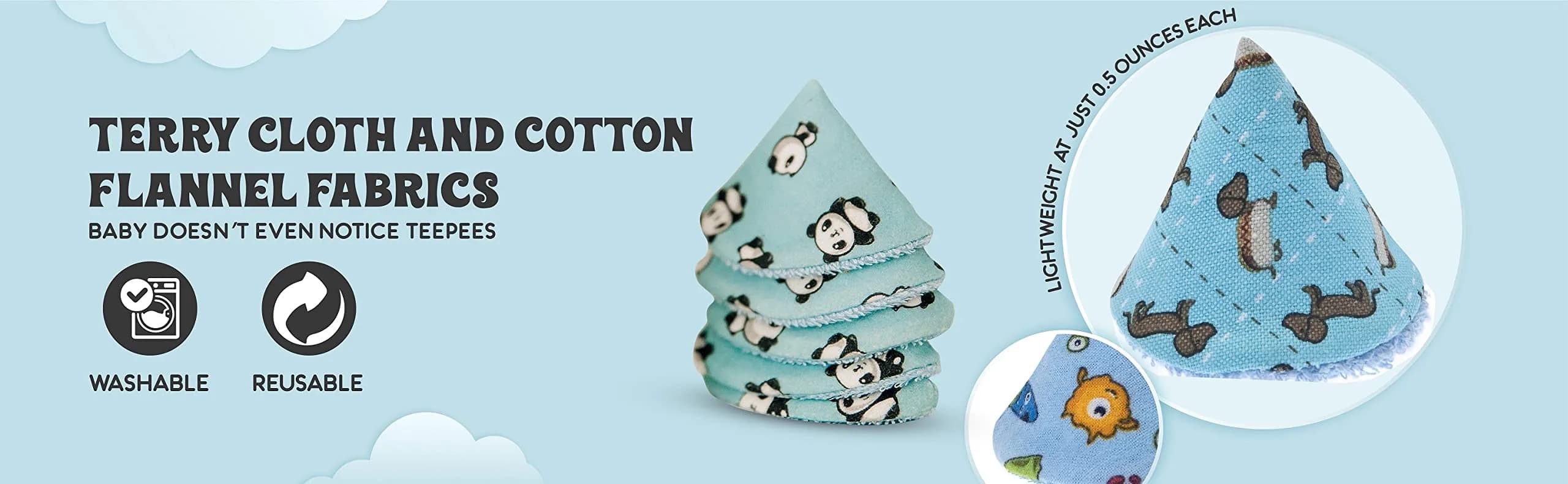 Beba Bean Pee-Pee Teepee Baby Boy Diaper Covers 5 Pack | Prevents Sprays During Changes - view 8